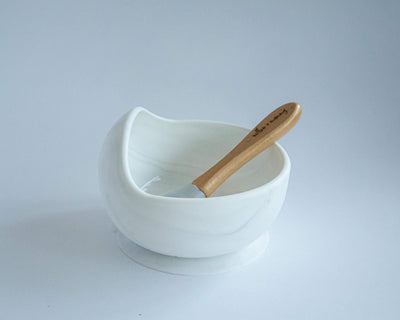 Silicone Bowl Set | White Marble.