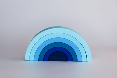 Silicone Rainbow Stack Blue | Small.